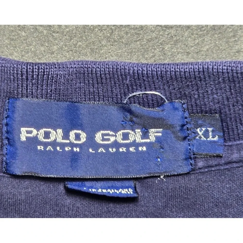Polo Golf Ralph Lauren Long Sleeve Polo Shirt‎ Golfing Shield Logo XL 90s